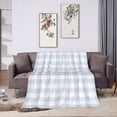 thumbnail image 7 of KLL Fleece Blanket Plush Throw Blanket Blue Checkboard ,Soft Fuzzy Cozy Flannel Blanket for Couch Sofa Bed.(50"x40" ), 7 of 7