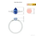 thumbnail image 5 of ANGARA Natural Pear-Shaped 1.3 ct Tanzanite Ring with Diamonds in 925 Sterling Silver for Women (Size-9x6mm) | December Birthstone, Anniversary, Jewelry Gift for Women | Natural Tanzanite Ring, 5 of 9