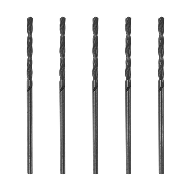 6542 Alta Velocidad Acero Recto Vástago Helicoidal Taladro, Totalmente Rectificado Negro Óxido Taladro Brocas 1,6mm Perforación Diámetro 43mm Total Longitud 5uds