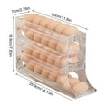 thumbnail image 3 of RXIRUCGD 4 Tiers Eggs For Fridge Auto Rolling Fridge Eggs Organizer Space-Saving Eggs Dispenser 30 Eggs Fridge Eggs Rack Large Capacity Eggs Dispenser, 3 of 9