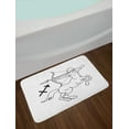 thumbnail image 2 of Zodiac Sagittarius Bath Mat, Monochrome Centaur Doodle with Bow and Arrow Astrology Themed Image, Non-Slip Plush Mat Bathroom Kitchen Laundry Room Decor, 29.5 X 17.5 Inches, Black and White, Ambesonne, 2 of 2