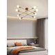 thumbnail image 5 of 1pc 80cm 8-Light Sputnik Chandelier Modern E27 Base Ceiling Light For Bedroom Living Room Dining Room Cafe Study Kitchen, 5 of 5