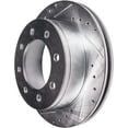 thumbnail image 2 of Detroit Axle - Rear 2pc Brake Rotors for 00-05 Ford Excursion, 99-04 F-250 F-350 Super Duty, 2 Drilled and Slotted Disc Brake Rotors 1999 2000 2001 2002 2003 2004 2005 Replacement, 2 of 6