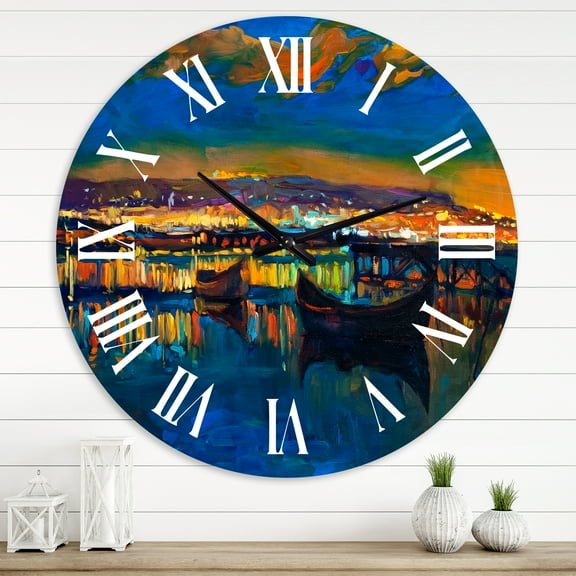 Designart 1 in Quartz Coastal Wall Clock