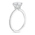 thumbnail image 4 of vylahjewellery Round Cut Moissanite Diamond Engagement Ring Set for Women 4 Prong Solitaire with Pave Anniversary Gift Band Vermeil White Gold Wedding Bridal Ring Set, 4 of 8