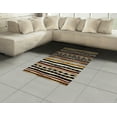 thumbnail image 2 of Abstract Area Rug, Ethnic Style Geometric Forms with Striped Pattern on Bold Earth Tones Print, Flat Woven Accent Rug for Living Room Bedroom Dining Room, 2.6' x 5', Orange Cream, by Ambesonne, 2 of 2