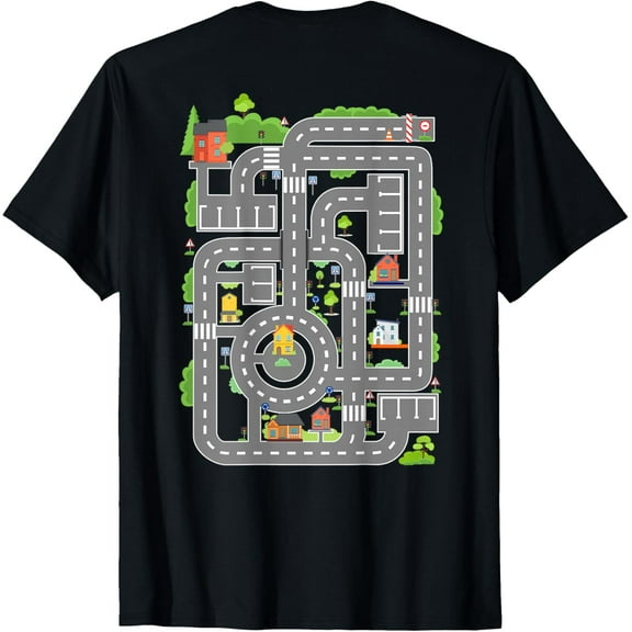 Play Cars On Dad's Back Shirts Funny Fathers Mens T-Shirt