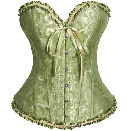 Corset Tops for Women Lace up Back Floral Corset Lingerie Bustier Top