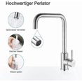 thumbnail image 5 of 360 Swivel Kitchen Faucet Brushed Stainless Steel Single Handle High Spout Kitchen Mixer Single Handle, 5 of 5