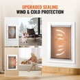 thumbnail image 6 of Pet door, 12.28x17.13 inch metal frame with lock triple flap, waterproof dog door cat door, indoor and outdoor wall white, 6 of 10