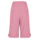 thumbnail image 5 of Pantalones de Ajuste Seco de las Mujeres Botón de Color Sólido Laminado Borde Pantalones de Lino, Trajes Del Cuerpo para los Pantalones de las Mujeres Capris de Cinco Puntos con Tela Elástica Transpi, 5 of 6