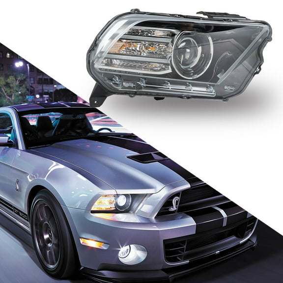 LABLT Headlight Assembly Replacement for 2013-2014 Ford Mustang Passenger Side Xenon Right Headlamp HID RH Bar Running Lamp