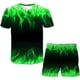 thumbnail image 2 of 2021 3D The Flame Whirlpool, conjuntos de ropa de poliéster para niños, gran oferta de verano, camiseta, conjunto de pantalones cortos, ropa para niños de 4 a 14 años, 10T Gao Jinjia LED, 2 of 2