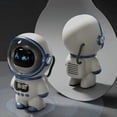 thumbnail image 4 of Altavoz Bluetooth Astronauta Inteligente Estéreo Portátil Ai Audio Interactivo con Reloj Despertador Soporte TF/FM Reloj de Mesa Rosa, 4 of 5