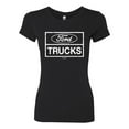 thumbnail image 2 of Wild Bobby, Ford Trucks White Sign, Cars and Trucks, Women Slim Fit Junior Tee, Black, X-Large, 2 of 4