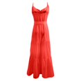 thumbnail image 4 of OSOLU Women Casual V-Neck Dress Flowy Comfortable Everyday Wear Spring Summer Dresses Stylish Solid Color Leisure Sundress Wedding Guest Dresses For Women, 4 of 5