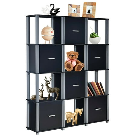 Costway 4 Tier Storage Shelf 12 Cube Organizer Unit Display