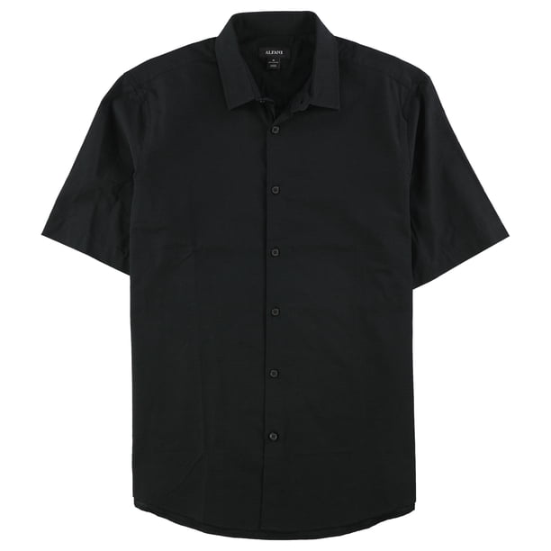 Camisa con Botones texturizados Alfani hombre negro mediano