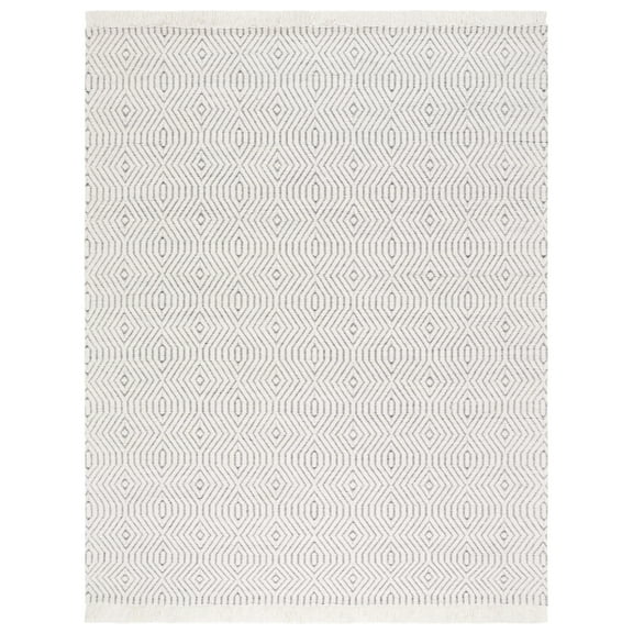 SAFAVIEH Marbella Rosanne Diamond Area Rug, Ivory/Black, 8' x 10'