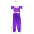 thumbnail image 7 of iiniim Women Arabian Princess Sequins Belly Dance Jumpsuits Halloween Party Purple 3XL, 7 of 7