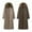 #096-Brown, variant on Cutuoiiu Parka Coats for Women Collar Long Winter Warm Coats with Pockets Gifts