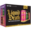 Liquid Death Variety Pack Soda Flavored Sparkling Water 12-pack (12 fl oz Cans), No Caffeine and No Artificial Sweeteners, 4 Flavors: Pina Killada, Severed Lime, Squeezed to Death, Strawberry Terror