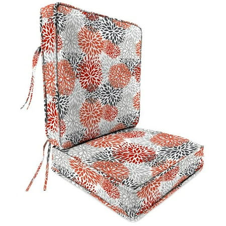 - Jordan 9746PK1-4356D Deep Seat Chair Cushion in Blooms Salmon - 2 Piece