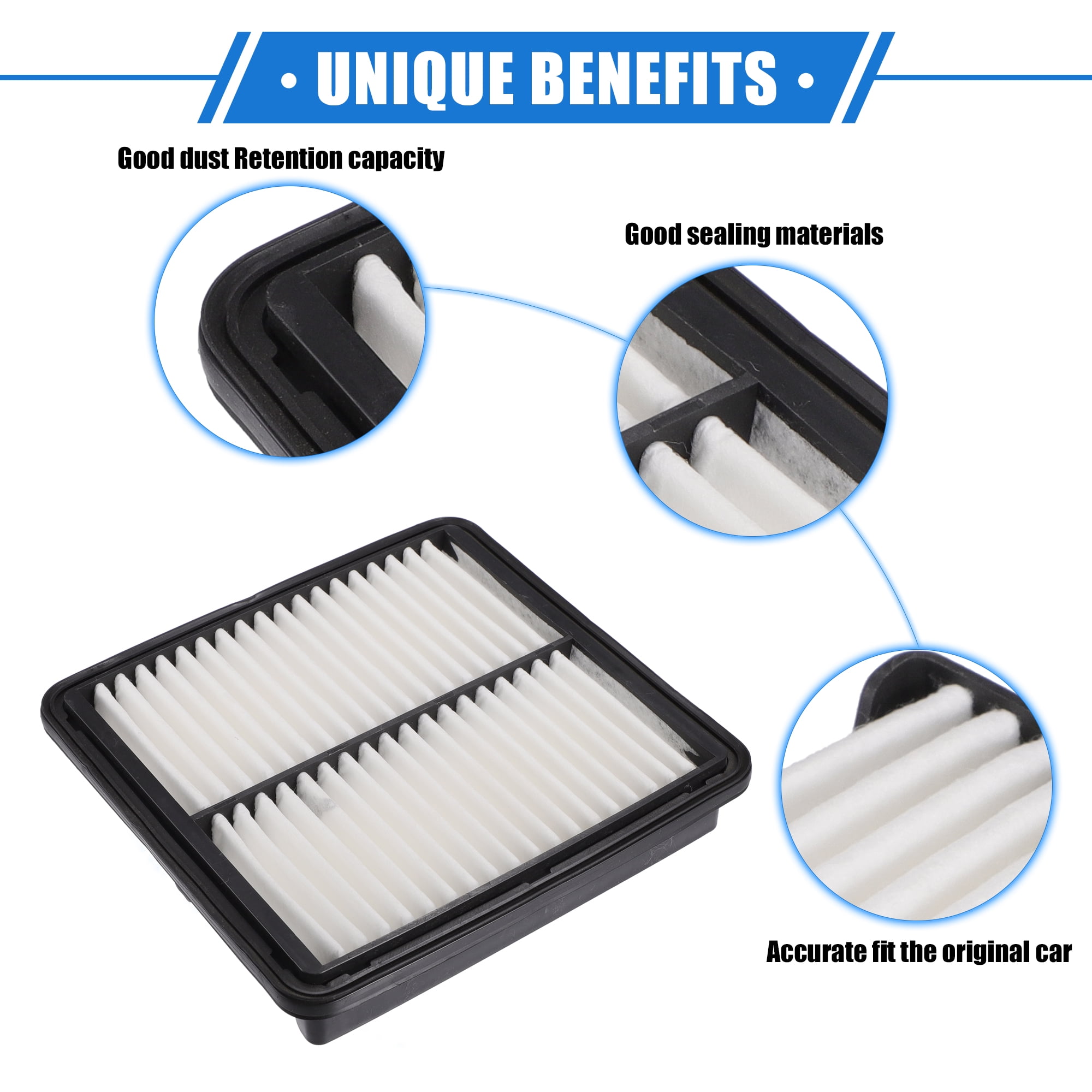 Unique Bargains Durable PP Car Engine Air Filter for Mazda CX-3 2016-2021 Black