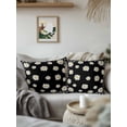 thumbnail image 3 of Outdoor Pillows Waterproof, Black Spring Floral Bedding Throw Pillows with Insert for Couch Sofa Bed, Daisy Flowers Elegant Farmhouse Art 16x16 Inch Pillowcases Decorative Patio Pillow Set of 1, 3 of 8