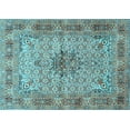 thumbnail image 1 of Ahgly Company Indoor Rectangle Persian Light Blue Traditional Area Rugs, 7' x 10', 1 of 4