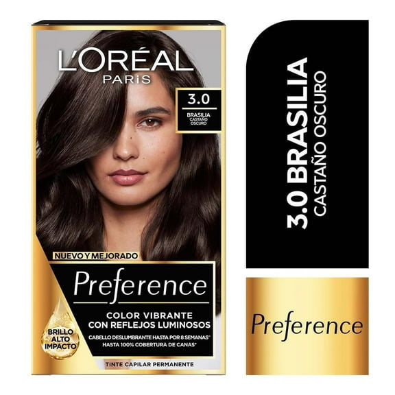 Tinte para cabello L'Oréal Preference 3.0 brasilia castaño oscuro