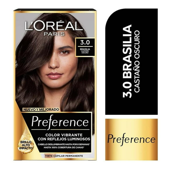Tinte para cabello L'Oréal Preference 3.0 brasilia castaño oscuro