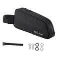 thumbnail image 4 of Quzzie Bike Frame Bag Bicycle Pouch Top Tube Bag Crossbar Pack Waterproof Accessory Nylon Polyester Ample Space Suitable for Adult Riders Road Use Outdoor Cy Black, 4 of 8
