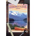 thumbnail image 2 of Coeur d'Alene, Idaho, Lake Scene and Canoe (12x18 Wall Art Poster, Room Decor), 2 of 3