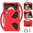 thumbnail image 2 of Case Compatible With iPad 6th/5th Gen 9.7"(2018/2017),Kids Friendly,With Handle and Contractible Kickstand,Lightweight Shockproof Rugged EVA Drop-proof Cute Cover Case,Red, 2 of 7