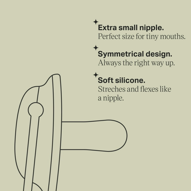 Tommee Tippee Newborn Pacifiers, 0-2 Months, Matte Texture, Reusable Sterilizer Pod, Pack of 2