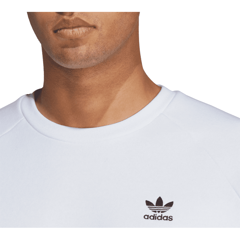 Adidas Men Trefoil Essesentials Crewneck Sweatshirt ED6208 White UK S