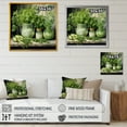 thumbnail image 4 of Designart "Herbal Pottery Delights III" Floral Framed Wall Art Decor - Traditional Green Herbs Hallway Framed Wall Art Decor, 4 of 6