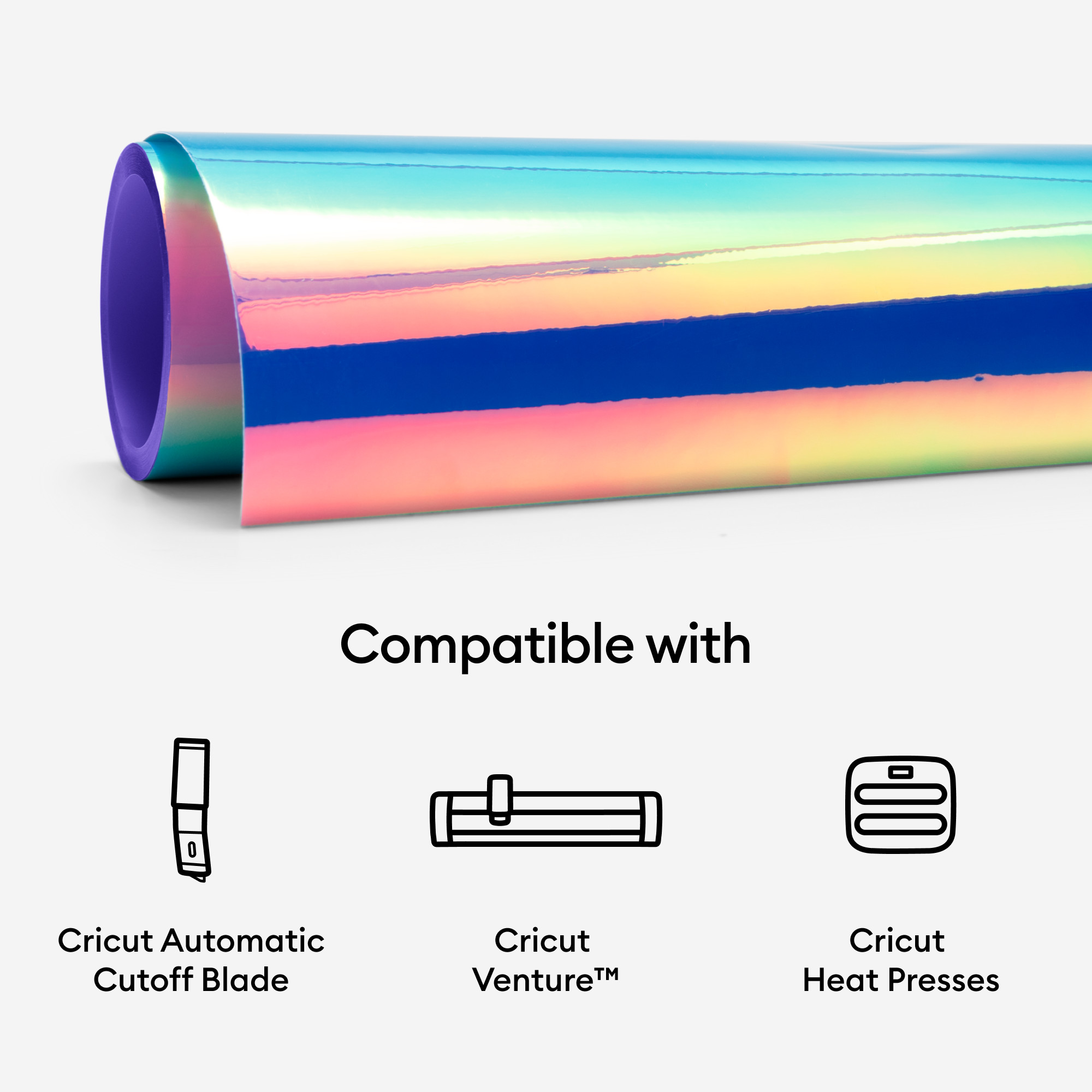 Cricut Venture Smart Iron-On Vinyl Holographic (25 in x 12 ft), 25" x 144"
