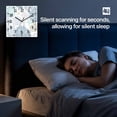 thumbnail image 4 of Blue Coral Coastal Wooden Wall Clock Silent Non Ticking, Summer Beach Shell Conch Ocean Square Wall Clocks Battery Operated, Decor Clock for Home Office, Living Room, Kitchen, 12 Inch, 4 of 9