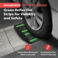 thumbnail image 2 of Pyle 1 Ft. Rubber Threshold Curb Ramp - Heavy Duty Non-Slip Rubber, Easy Mounting with Expansion Screws, Green Reflective Strips - Ideal for Driveways, Sidewalks, and Vehicle Ramps - 12.0"x16.0"x 2.6", 2 of 5