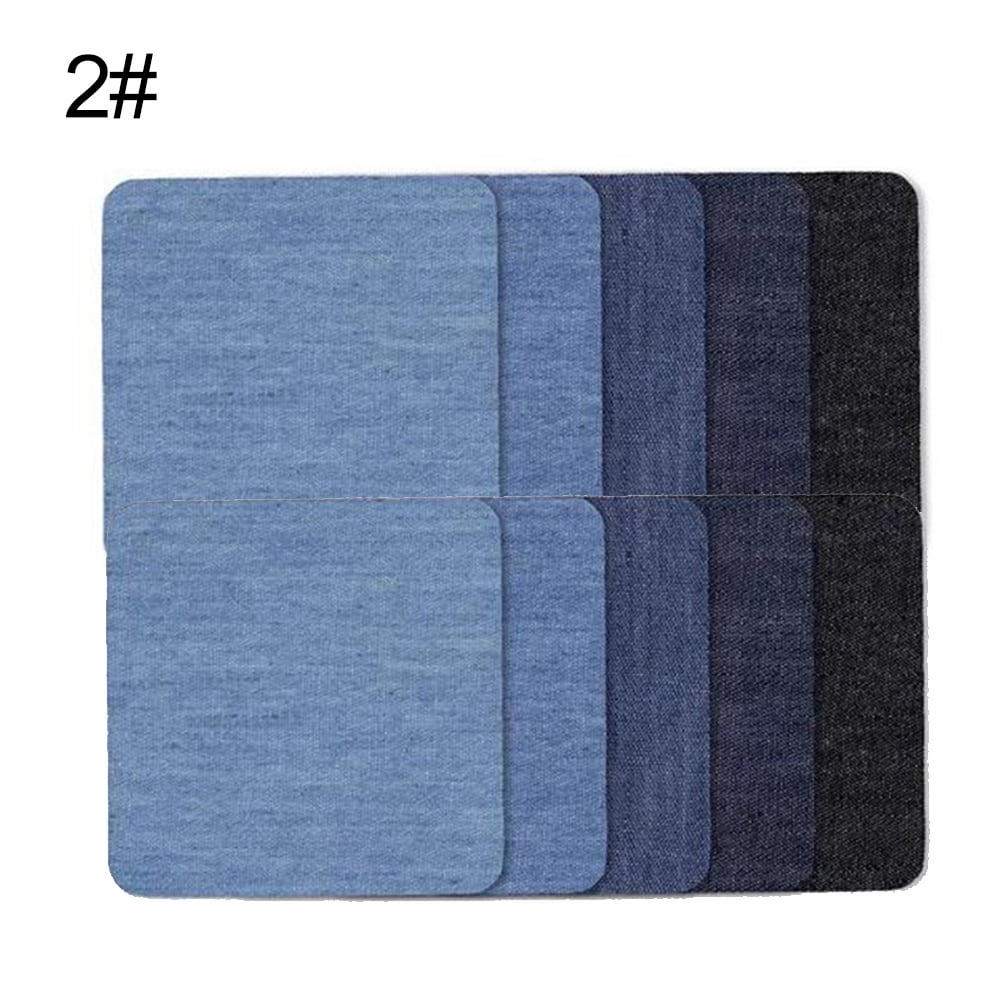 Woohome 12 Pcs Iron on Denim Patches Solar System Sewing Knee Repair Patches Jeans Patch Iron on Inside for Clothing Jeans and DIY Repair