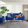 thumbnail image 7 of 70" Luxury Velvet Couch, Neche 3 Seater Modern Upholstered Loveseat Sofa in a Box, Office Home Living Room Furniture, 2 Pillows,Blue, 7 of 7