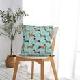 thumbnail image 5 of Fuzoiu Christmas Dachshund Print Square Pillow Cover,Hidden Zipper Design,Luxury Square Pillow Case, Throw Pillow,Couch Cushion-12"x12", 5 of 7
