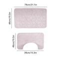 thumbnail image 3 of Bathroom Rug Set 2 Piece,Soft Absorbent Microfiber Bath Rugs and U-Shaped Contour Toilet Rug,Non-Slip Bath Carpet,Machine Wash Dry,Bath Mats for Bathroom 32"x20"+20"x16", 3 of 7
