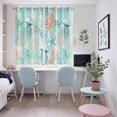 thumbnail image 4 of Teal Red Coastal Jellyfish Kitchen Curtains Window Panels, Summer Nautical Beach Coral Starfish Insulated Window Treatment Curtain, Grommet Curtains for Bedroom/Living Room, 2 Piece 52"Wx72"L, 4 of 8