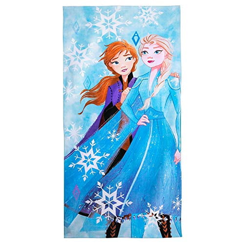 New Disney Store Frozen Elsa & Anna Beach Towel Girls 30x60 Pool Bath sisters 
