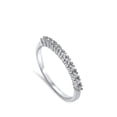 thumbnail image 4 of Women's White Cubic Zirconia Promise Ring .925 Sterling Silver Stackable Band Jewelry Female Size 4, 4 of 4