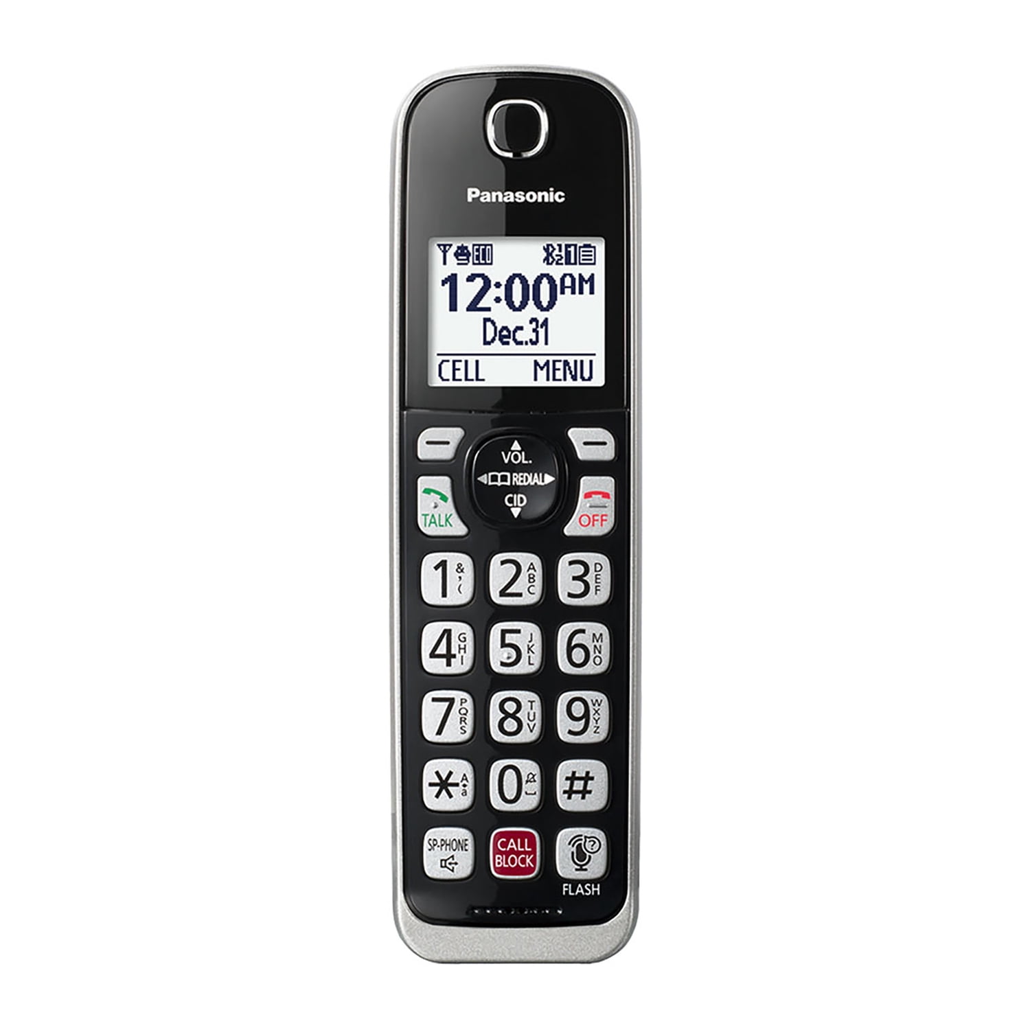 Panasonic Cordless Phone Accessory Handset for Panasonic KX-TGD86x Series, Silver & Black, KX-TGDA86S