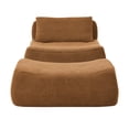 thumbnail image 4 of Bean Bag Chair Large Indoor Beanbag Sofa, Lazy Beanbag with Waist Pillow&Ottoman for Bedroom (Orange), 4 of 7